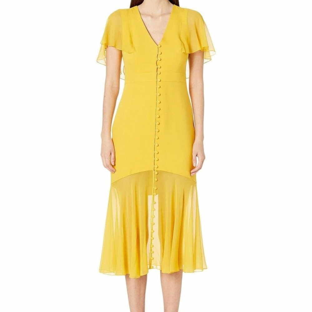 Prabal Gurung Cady Dress - Women's Size 8, Yellow NEW